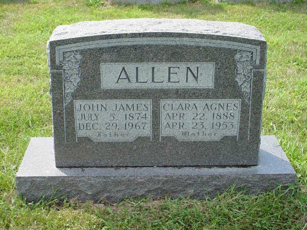  John J. Allen and Clara A. Glennen