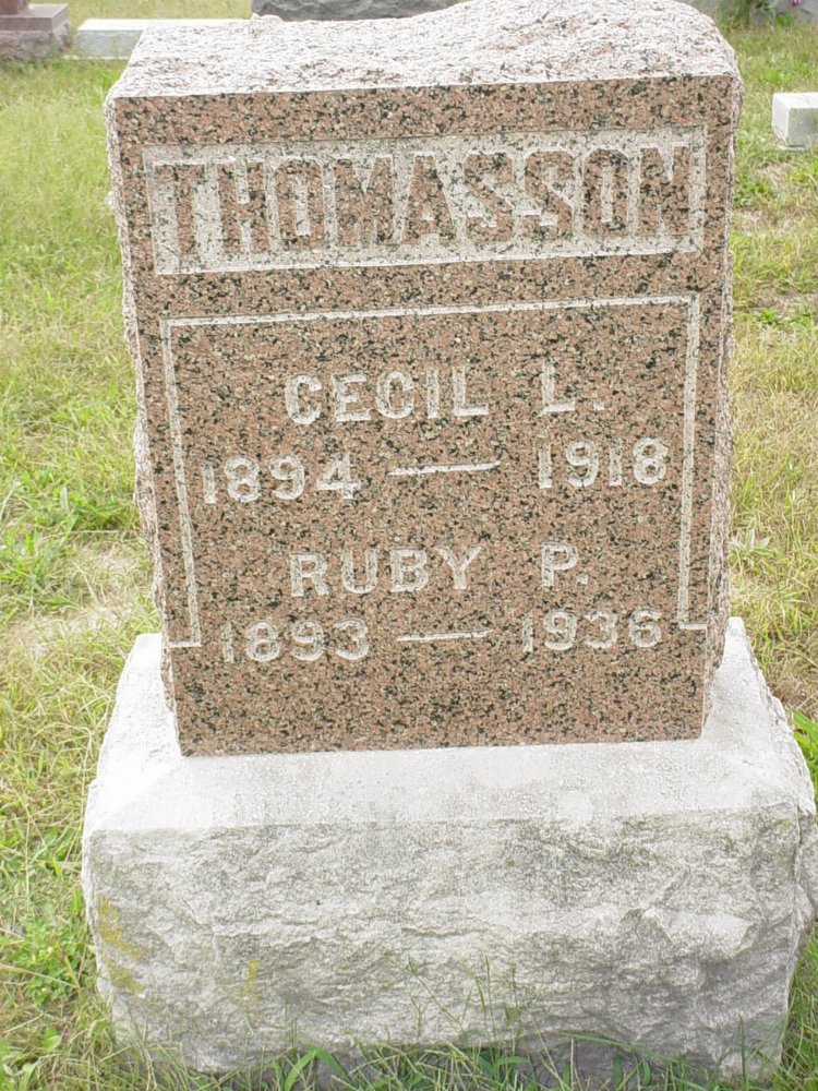  Cecil L. Thomasson & Ruby P. Wright.