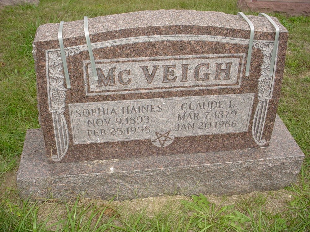  Claude L. McVeigh & Sophia Haines