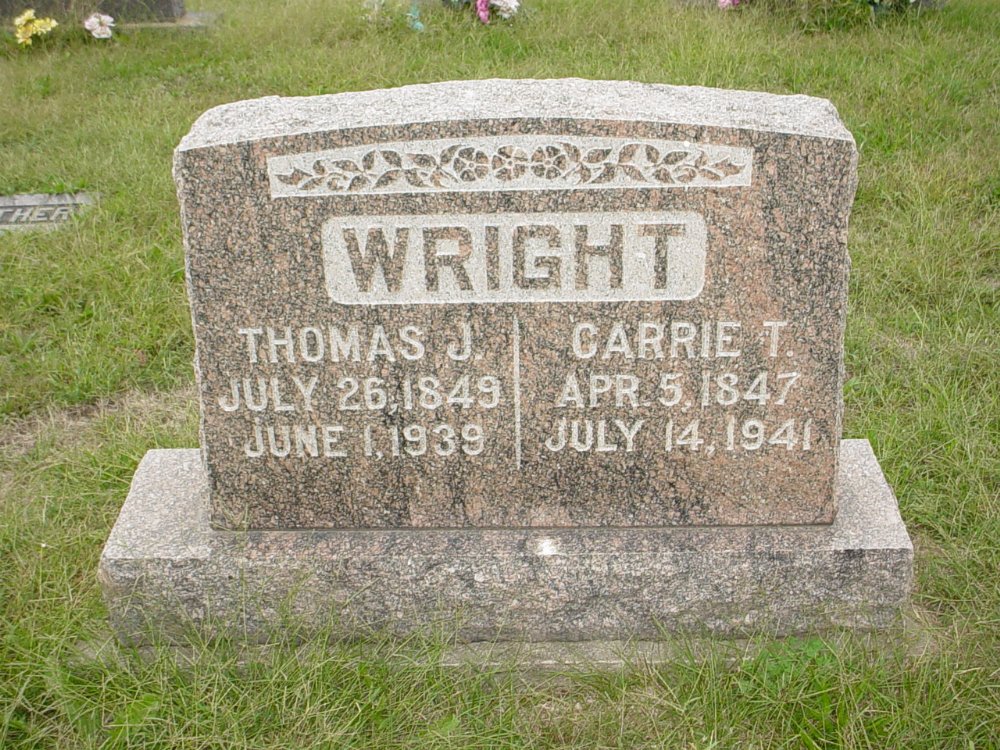  Thomas J. Wright & Carrie Lovelace