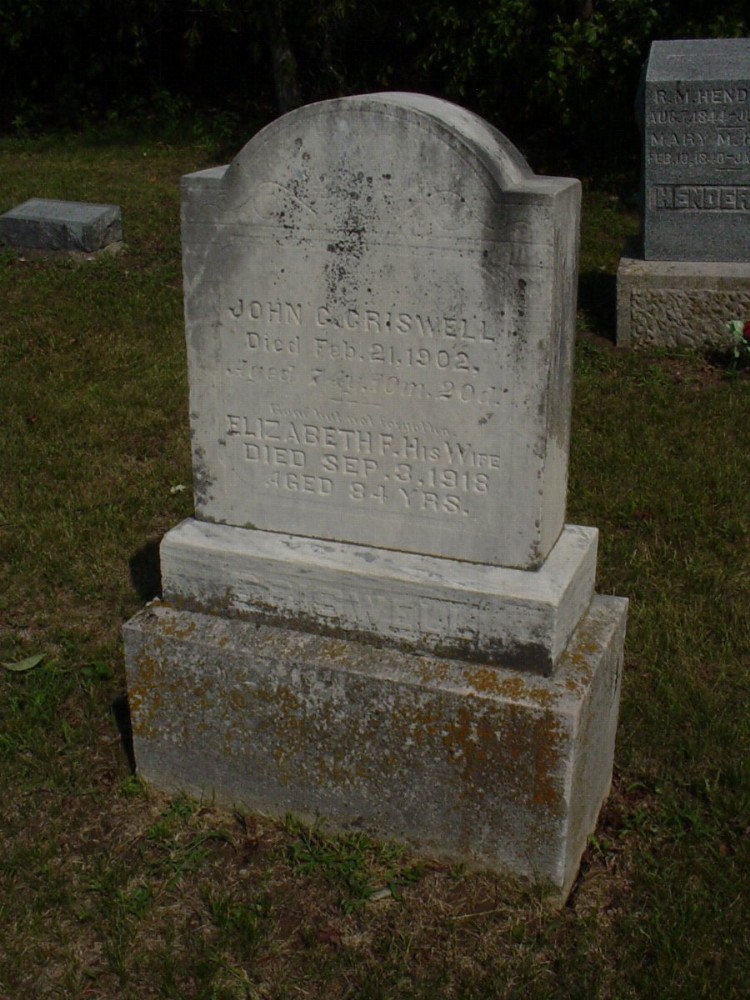  John C. Criswell and Elizabeth F. Moore