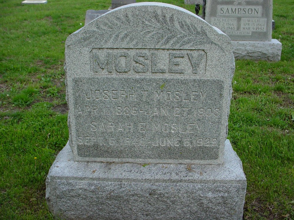  Joseph T. Mosley & Sarah E. Carne