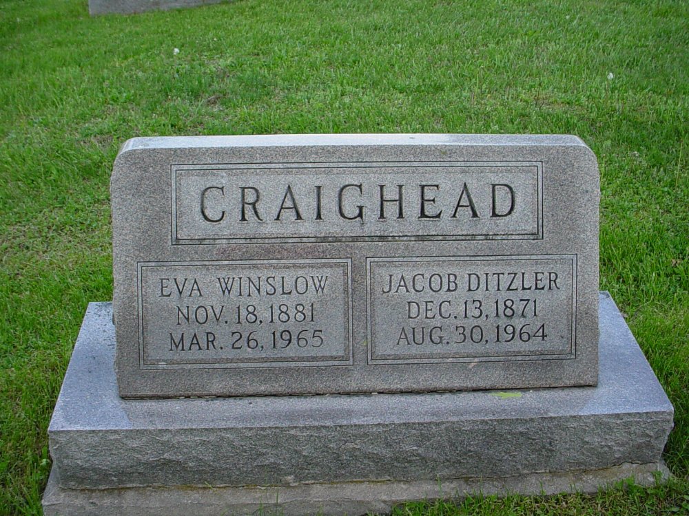  Jacob D. Craighead & Eva Winslow