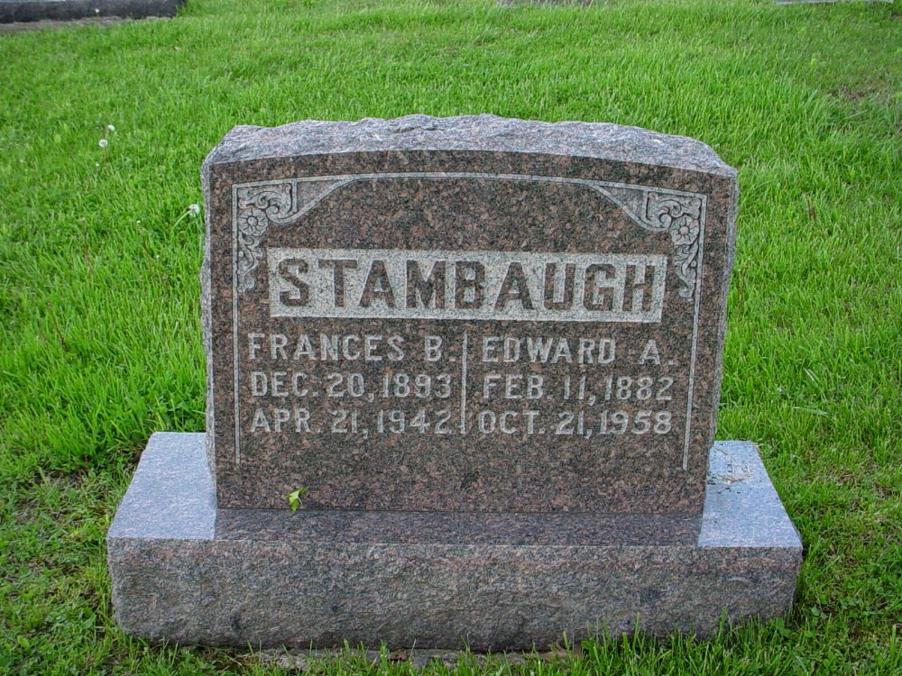  Edward Stambaugh & Frances Bartley