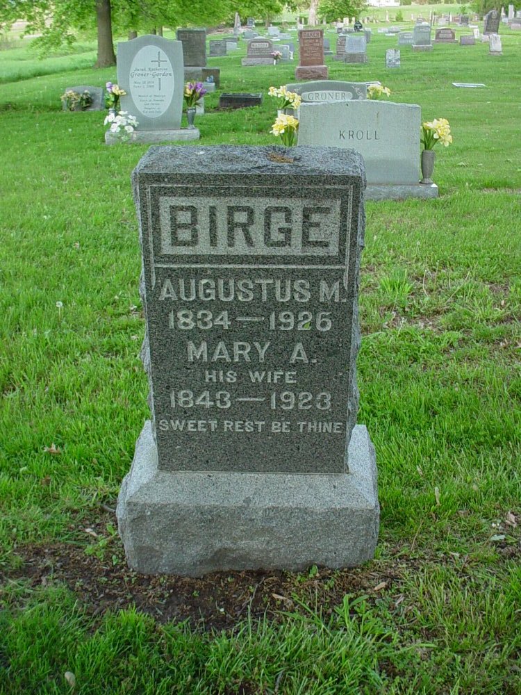  Augustus Birge & Mary A. Brunk