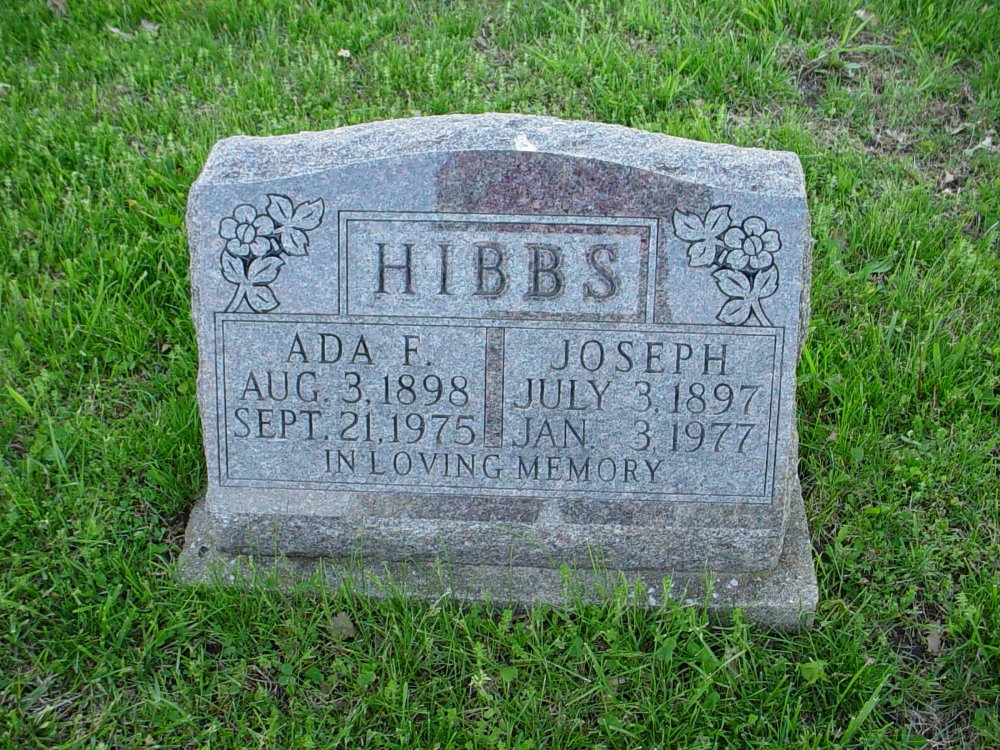  Joseph & Ada E. Hibbs
