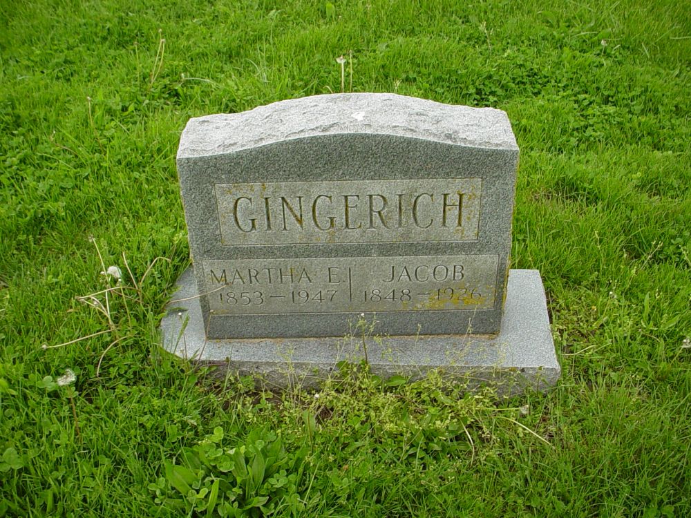  Jacob Gingerich & Martha E. Rosensell