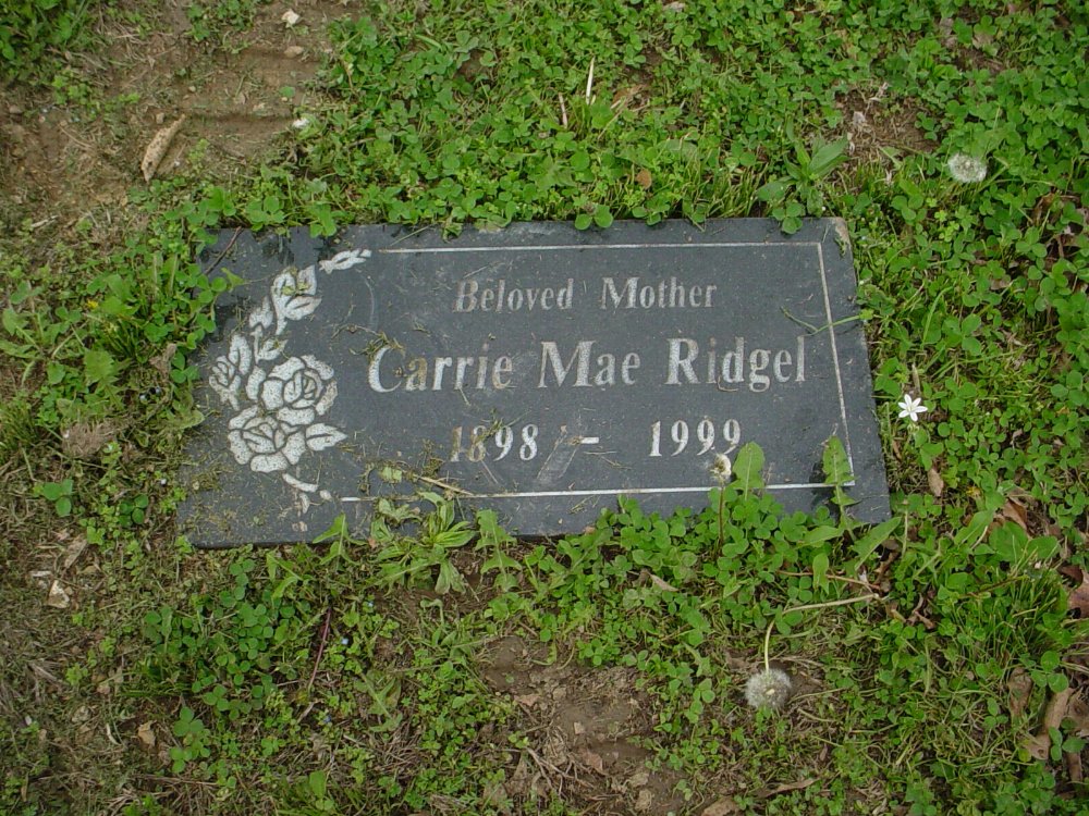  Carrie Mae Ridgel.