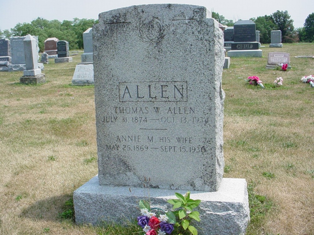  Thomas W. Allen and Annie M. Thomas