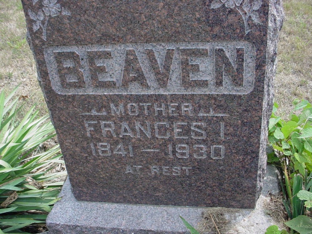  Frances Isabell Miller Beaven