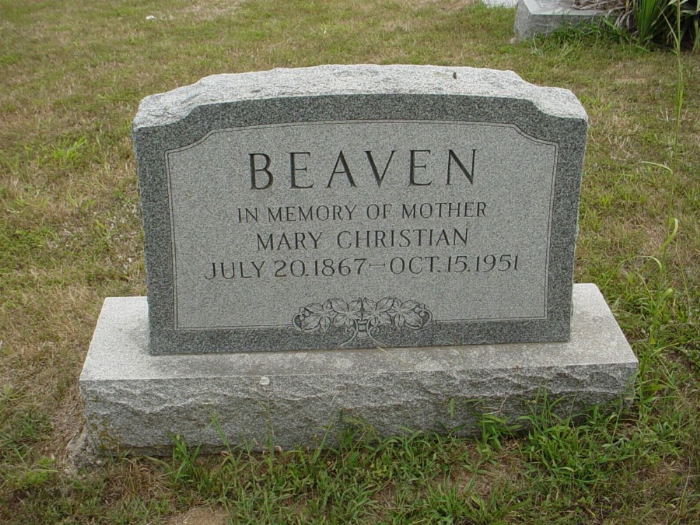  Mary Christian Suggett Beaven