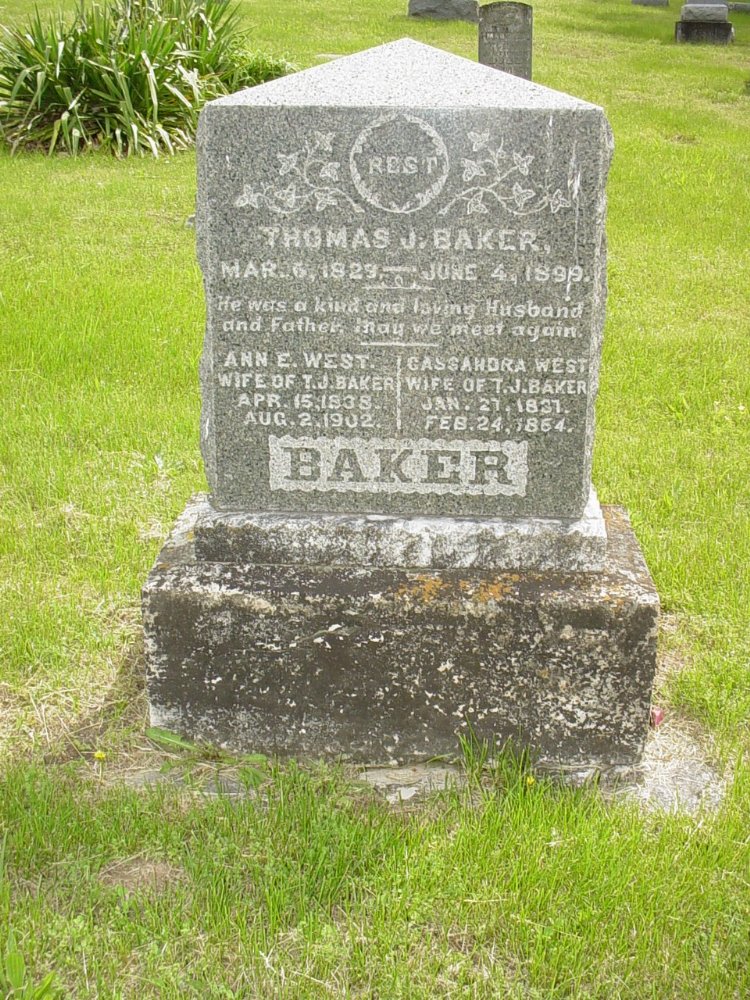  Thomas Baker, Ann West, and Cassandra West