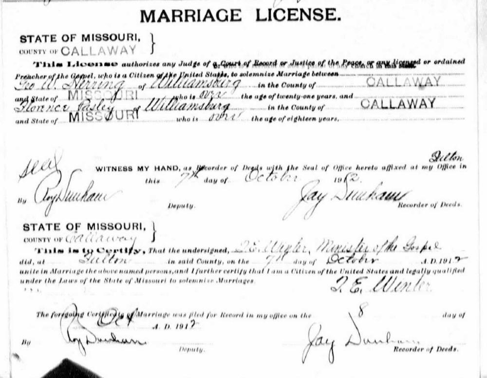 Marriage, Herring - Pasley 1912