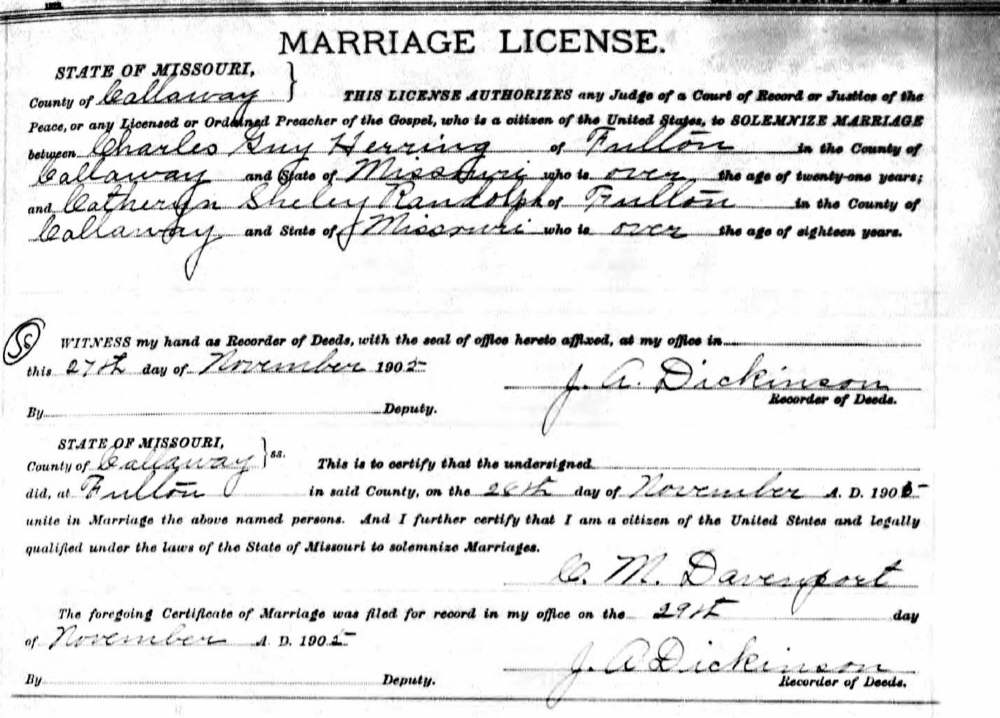 Marriage, Herring - Randolph 1905