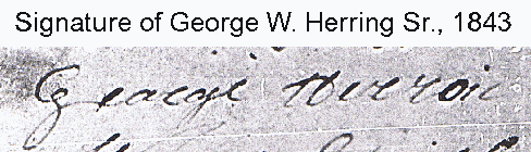 Signature of George W. Herring Sr.