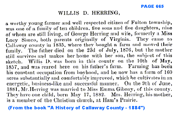 Bio, Herring, Willis Dabney