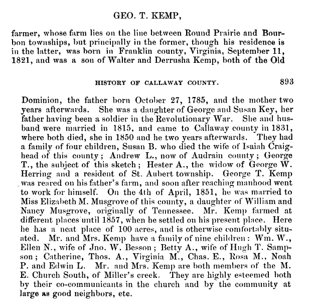 Bio, Kemp, George T.