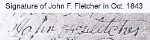 Signature of John F. Fletcher