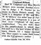 Married, Craghead - Millard Married, Craghead - Millard