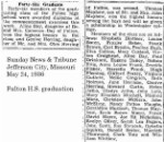 School - 1936 Fulton High School graduation, names