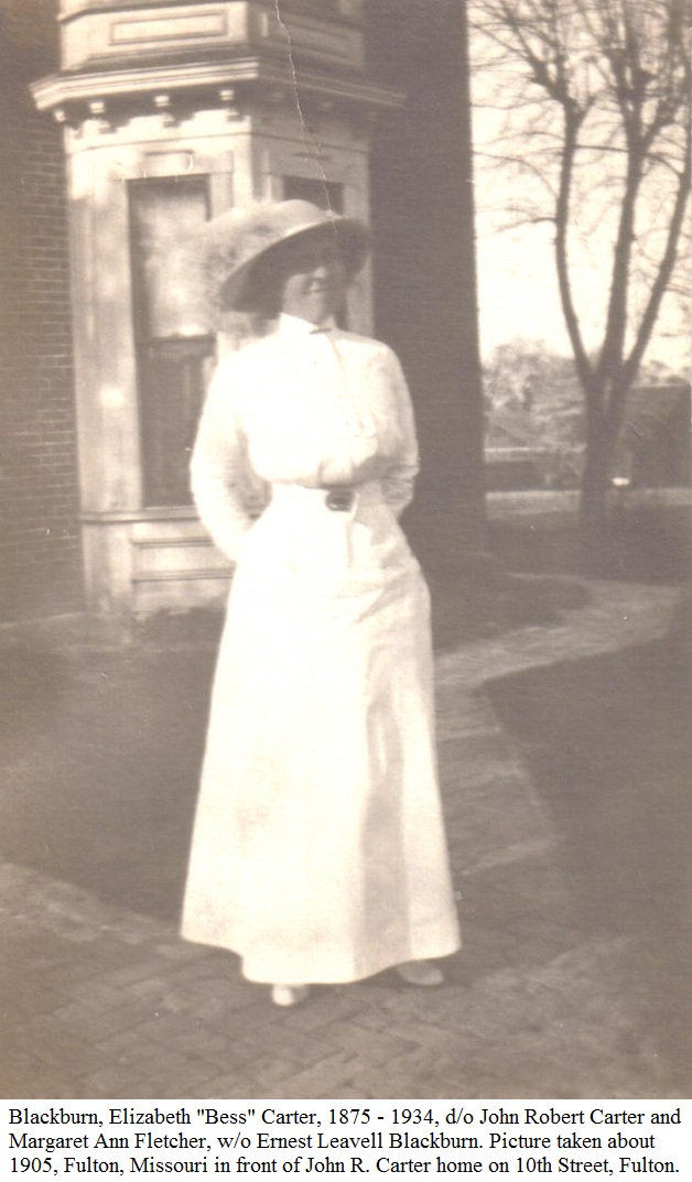 Blackburn, Elizabeth "Bess" Carter