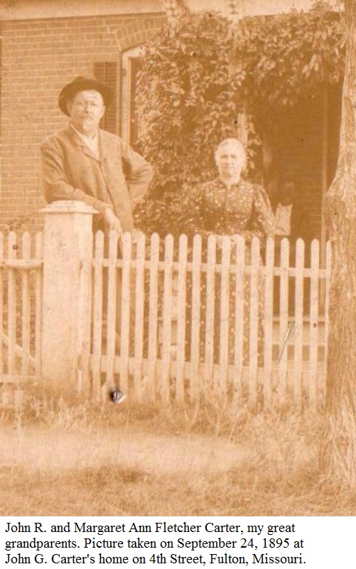 Carter, John R. and Margaret Ann Fletcher