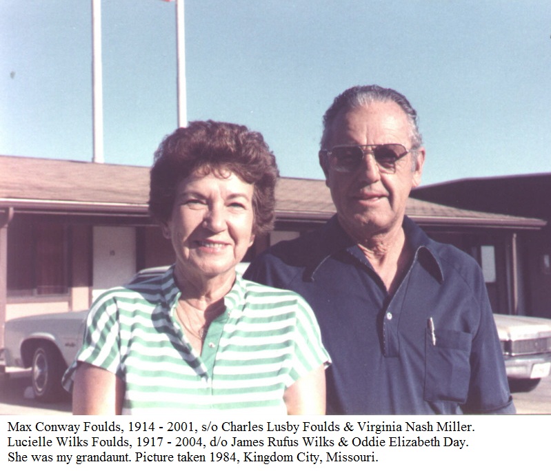 Foulds, Max and Lucielle Wilks