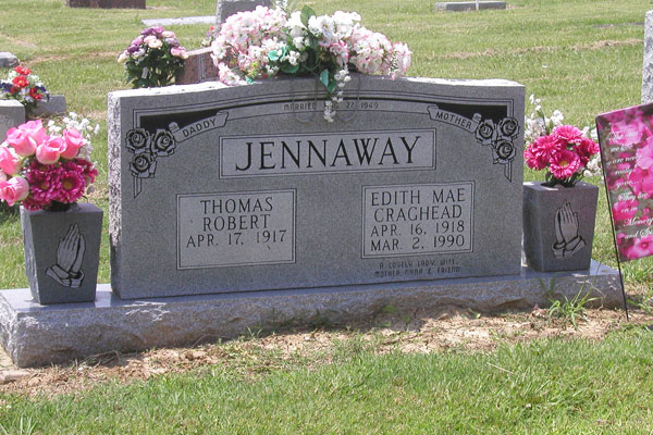 x Headstone - Jennaway, Edith Craghead